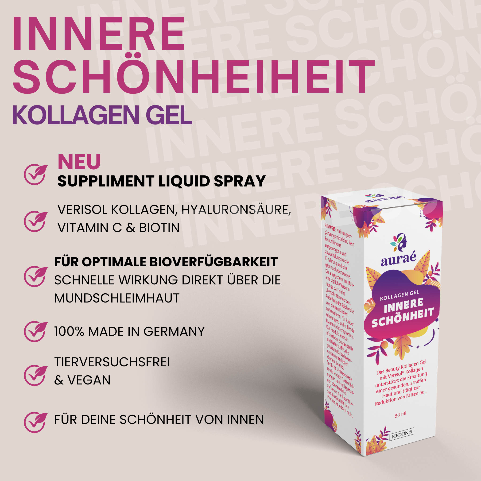 Innere Schönheit Kollagen Gel