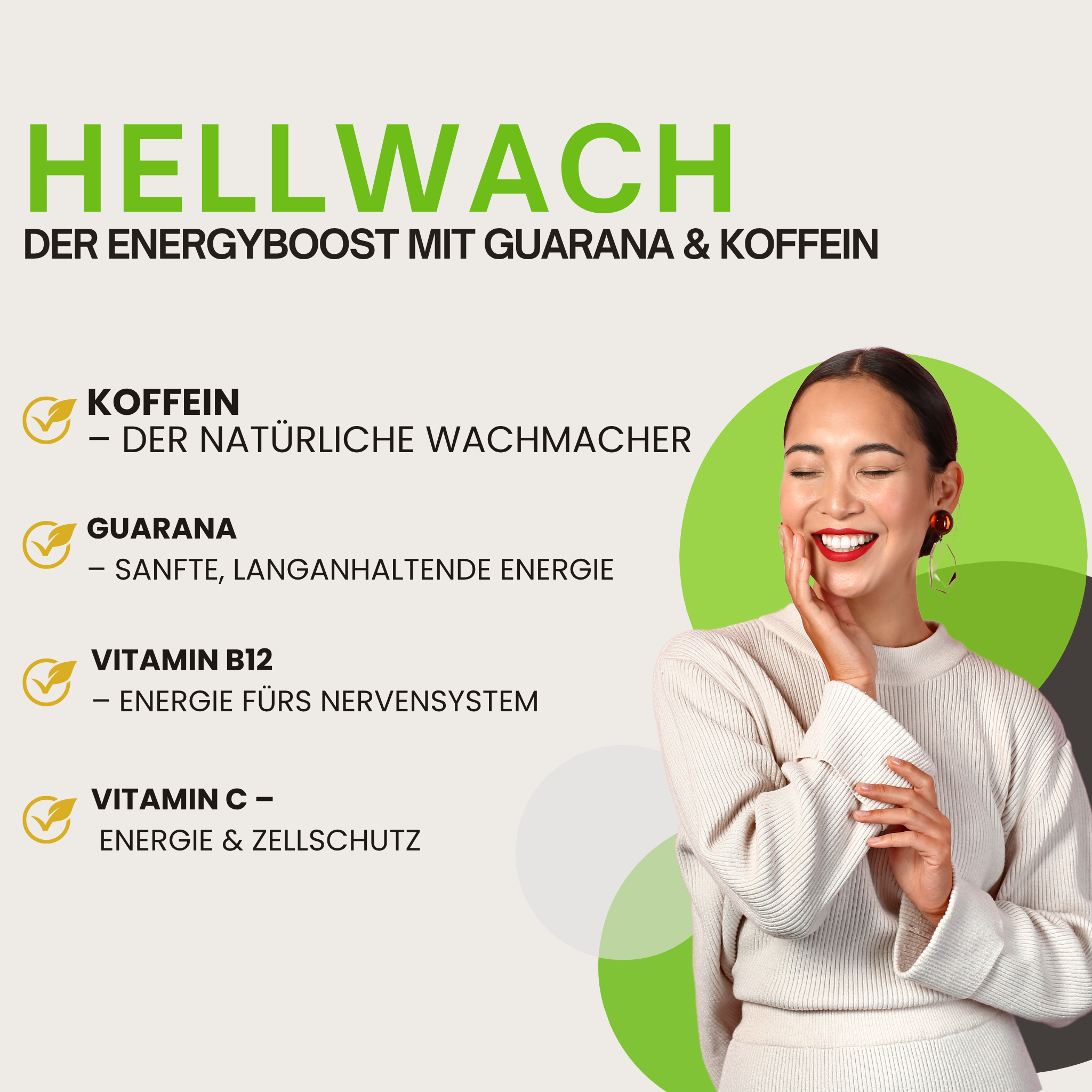 Hellwach Der Energyboost mit Guarana & Koffein