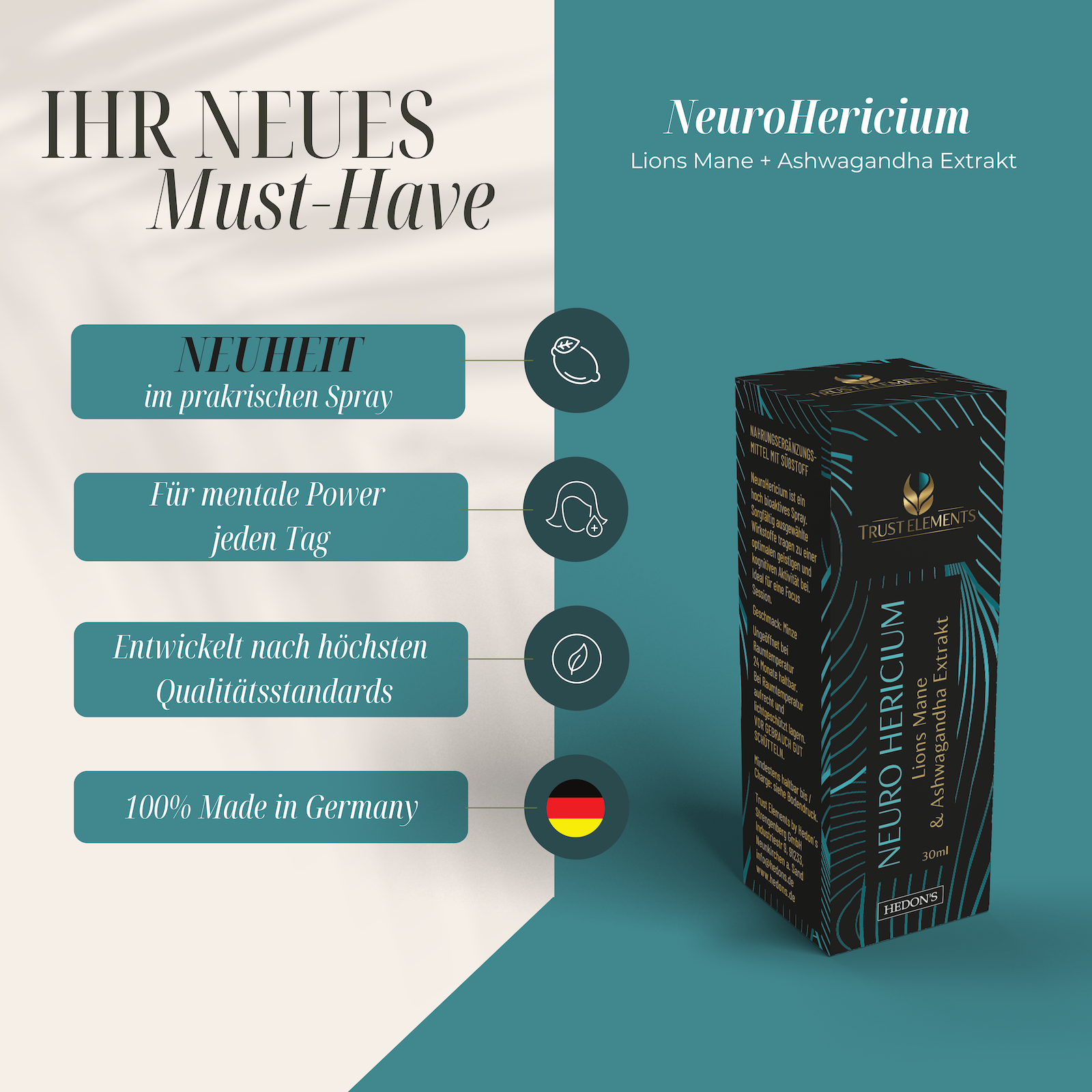 NeuroHericium Lions Mane + Ashwagandha Extrakt